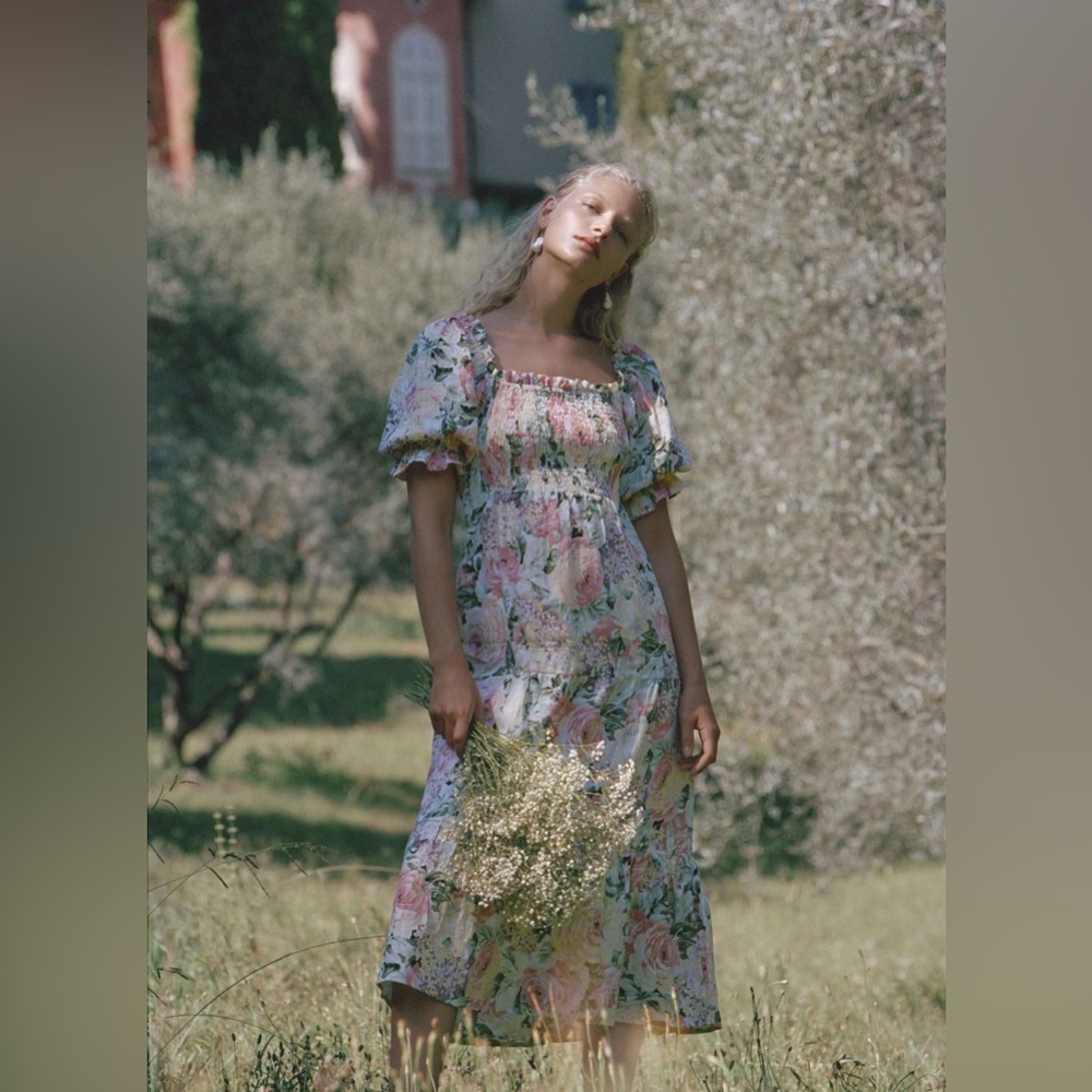 FAITHFULL THE BRAND De Christin Midi Dress Venissa Floral - Picture 2 of 15